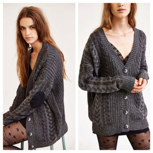 Olive & Oak Sweaters - Olive & Oak Elbow Patch Knit Cardigan Sweater S Olive & Oak Sweaters - Olive & Oak Elbow Patch Knit Cardigan Sweater S